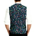 thumbnail image 4 of Christmas Sweater Vest for Men V-Neck Sleeveless Button Up Cardigan Christmas Vest Sweater, 4 of 7