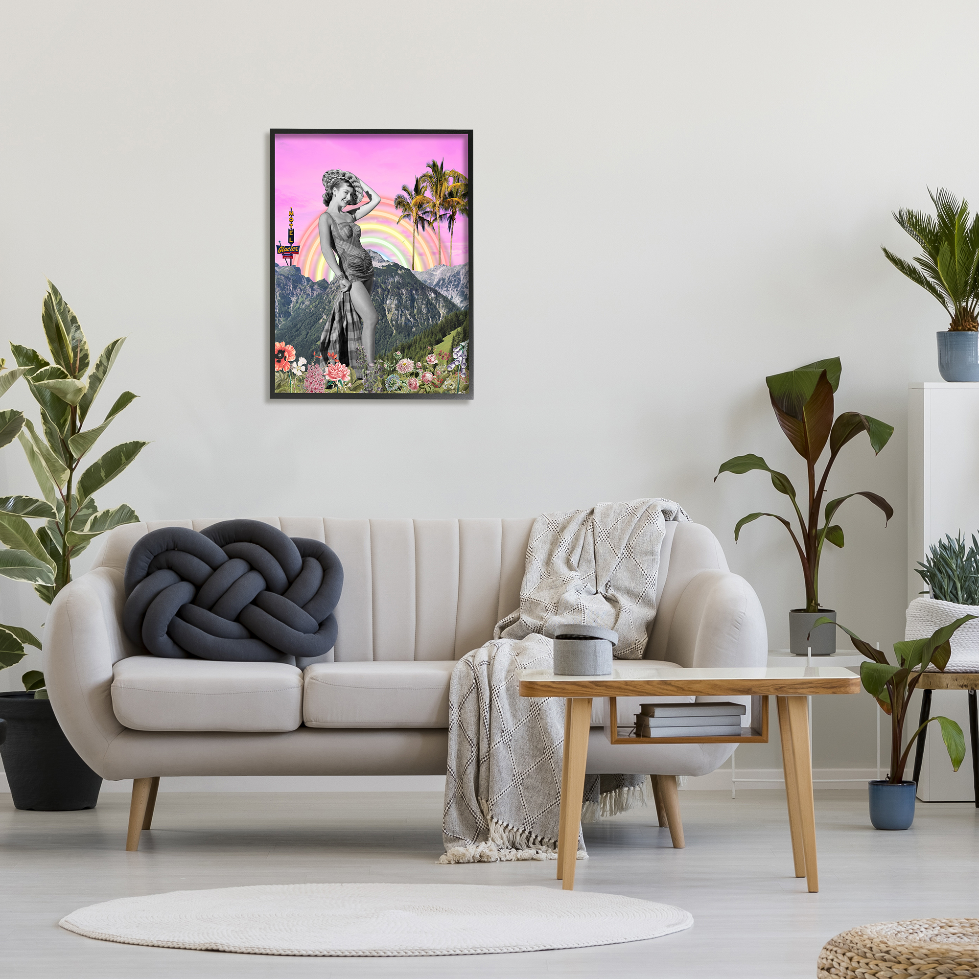 Stupell Industries Summer Woman & Flowers Botanical & Floral Painting Black Framed Art Print Wall Art, 24 x 30