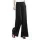 thumbnail image 2 of ICHUANYI Clearance Women's Casual Loose Pants High Waist Solid Color Cotton Linen Side Drawstring Belt Wide Leg Pants(Black, XXL) ICHUANYI WER2023080816431, 2 of 6