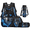 Blue Wolf Galaxy, variant on Binienty Camo Pattern School Backpack Set 4 Pack with Kids Bookbag Children’s Lunch Bag Stationery Organizer Water Bottle Sleeve Compatible with Picnic Outdoor