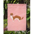 thumbnail image 3 of Carolines Treasures BB7870GF Weasel Pink Check Garden Flag, 3 of 3