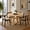 Natural wood color, variant on 43" Round Dining Table with Storage Shelf & Wooden Pedestal – Farmhouse Circle Table for 4-6, Space-Saving Kitchen Table for Living Room, Apartment, Table Only