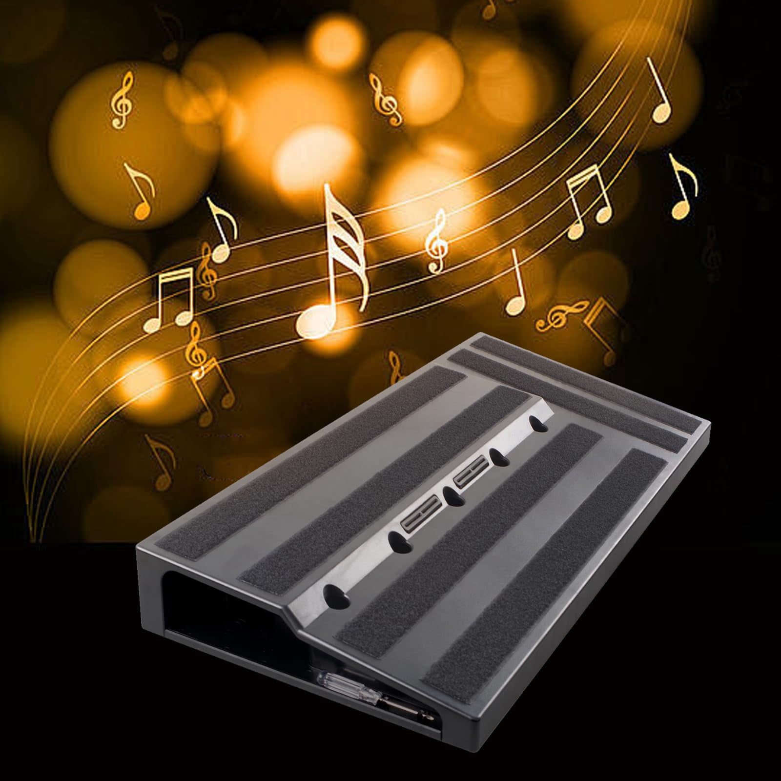 Kojooin Guitar Pedal Board, 22 x 11 Inch Aluminum Effects Board with Carry Bag, Cables and Hook Tape for Stage or Studio
