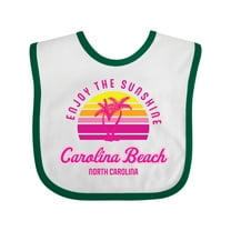 Inktastic Summer Enjoy the Sunshine Carolina Beach North Carolina Pink Boys or Girls Baby Bib