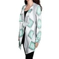 thumbnail image 5 of Women's Draped Front Open Cardigan TeqHome Casual Long Sleeve Lightweight Cardigan Duster Skin-friendly Cardigan for T-Shirt Tank Jeans Leggings Green S, 5 of 12
