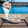thumbnail image 4 of POLERO Cartoon Pug Love Casual Flip Flops for Women Bathroom Shower Shoes Non-Slip Arch Support Thong Sandals, 4 of 7