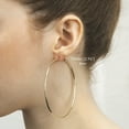 thumbnail image 3 of 14K Yellow Gold J Hoop Fashion Earrings for Women - Assorted Sizes Available, 3 of 5