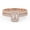 Rose Gold, variant on AFFY Half Eternity Halo Solitaire Bridal Set Ring for Women, 1.10 Carat (ctw) Emerald Cut Lab Grown Diamond Engagement Wedding Ring In 14K Yellow Gold Over Sterling Silver F-G-H, SI Quality -8