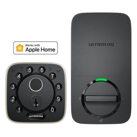 Ultraloq - Bolt Fingerprint WiFi Smart Lock (Apple Home) - Black