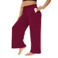 thumbnail image 4 of BILIKEYU Wide Leg Yoga Pants for Women Casual Loose Cozy Sweatpants High Waisted Lounge Pajama Flowy Pants with Pockets, Women's Lounge Sweatpants, Loose Pants for Women, Sweat Pants for Women, 4 of 7