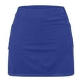 thumbnail image 5 of Lcziwo Skirts for Women Trendy Casual Summer 2025 Skorts Lightweight Stretchy Solid Color Skirts Athletic Workout Yoga Running Tennis Skorts Blue,L, 5 of 7