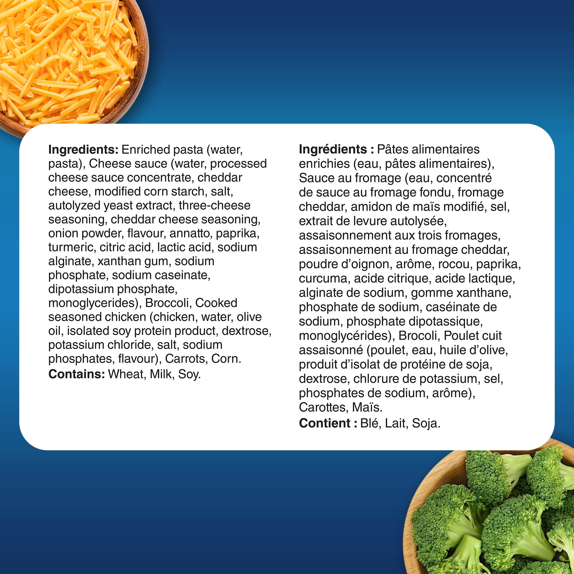 Poulet au fromage Swanson : un repas surgelé avec des pâtes, des légumes et du poulet assaisonné dans une sauce au fromage 1,19 kg