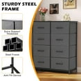 thumbnail image 7 of YRLLENSDAN,Large Dressers for Bedroom Tall, Plastic Dressers,Dressers for Women Bedroom, Storage Drawer Dresser, Closet Dressers ,Wood Top,Grey, 7 of 7
