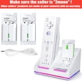 thumbnail image 1 of HLONK Charger Docking Station for Wii Remote Controller  2pcs Batteries for Wii Remote Charger 2800mAh, 1 of 7