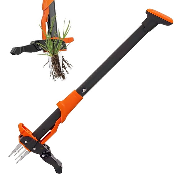 BN-LINK Weed Puller Tool，Stand Up Weed Puller with Long Handle，4 Claw Steel Head Weeder Tool for Lawn, Yard, Garden, Crabgrass, Dandelion Picker, Weed Remover
