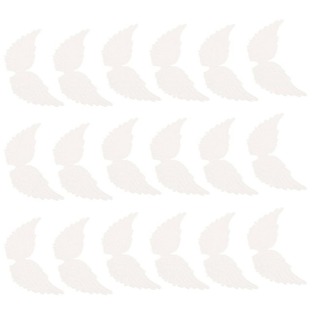Angel Wing Shape Clothes Decors for Decoration 18Pcs White Cloth Material