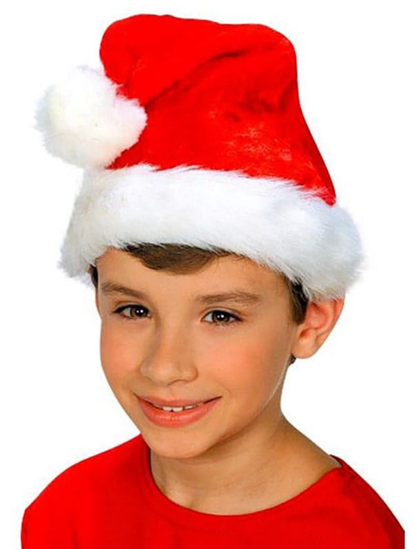 Riding Helmet Santa Hat ONE EAR Fur Trim Christmas Festive Outfit Fancy Dress 