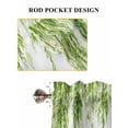 thumbnail image 6 of Green Living Room Curtains 2 Panel, Summer Botanical Leaves Watercolor Cafe Window Treatment, Extra Long Farmhouse Bedroom Bathroom Kitchen Curtains Drapes 104"x72", 6 of 6