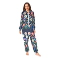 thumbnail image 2 of FORMRS Onesies Pajama for Adults Unisex Hoodie Winter Jumpsuit One Piece Sleepwear, Sizes S-2XL, Bloom Flowers, 2 of 7