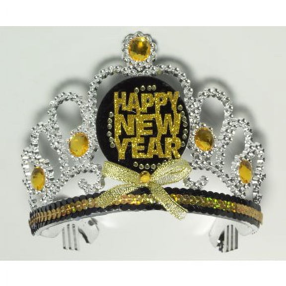 NEW YEAR TIARA-SLV/GOLD 12 PACK