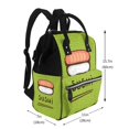 thumbnail image 2 of Balery Fresh Sushi Mummy Backpack - Waterproof Twill Canvas, Large Capacity Diaper Bag with Multiple Pockets and Adjustable Straps, 2 of 6