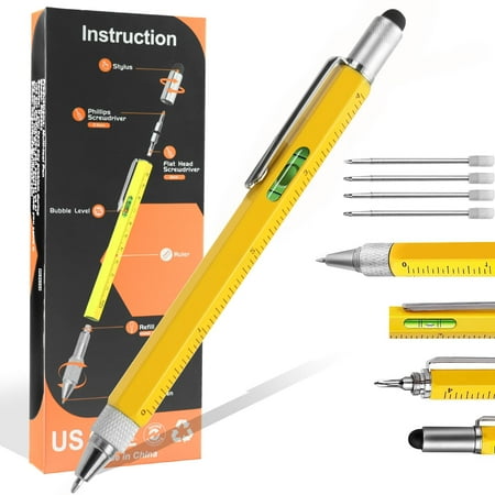 Jasput Gifts for Men 6 in 1 Multitool Pen Dad Gifts Father Day Gifts for Dad Birthday Gifts for Men Mens Gifts for Him Grandpa Husband Tools Gadgets for Men