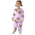 thumbnail image 2 of oqasdz Baby Girl Outfits Pajama Set 2 Piece Cute Print Sleepwear For Kids Soft Long Sleeve Top And Pants Matching Outfit Nightwear Size 9 Y-10 Y, 2 of 3