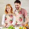 thumbnail image 5 of Strawberry Plants Fruit Heart Beige Pattern Apron-Garden Aprons for Women with Pockets-Cotton Linen Waterproof Kitchen Cooking Gardening Aprons Adjustable for Kitchen,Cooking,BBQ and Salon 33x27 Inch, 5 of 7