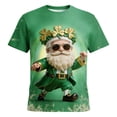 thumbnail image 1 of Tops para hombre, blusas y camisas de cuello redondo y manga corta para hombre. Top estampado de manga corta de San Patricio para hombre. Top/camisa de cuello redondo y manga corta para hombre. Tops p, 1 of 4