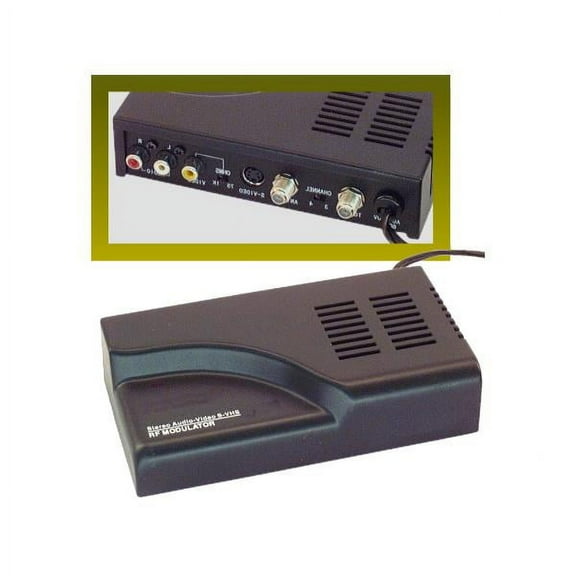 IEC ADP5100 Composite video or SVHS plus Stereo Audio to modulated TV signal