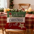 thumbnail image 5 of Luoshdecor Christmas Pillow Covers 18x18 in,Xmas Gift, Farmhouse Winter Watercolor Christmas Tree Stars Pillow Case for Sofa Couch Decoration, 5 of 6