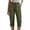 Green, variant on Gfyviroh Women's Linen Capri Pants Casual Solid Lightweight Drawstring Capri Pants Elastic Waist Comfort Pants with Pockets