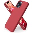 thumbnail image 1 of iPhone 12 6.1 Silicone Case, iPhone 12 Pro Case Ultra Thin Full Protection Liquid Silicone Case Cover for iPhone 12 Pro / iPhone 12 (2020) 6.1 Inch Red, 1 of 5