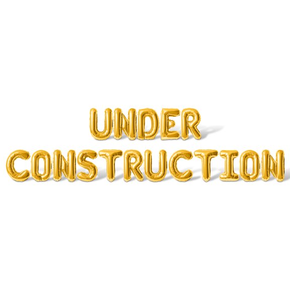 Letter Balloons - UNDER CONSTRUCTION 16" Inch Alphabet Letters Foil Mylar Balloon Baby Shower Party Banner (Gold)