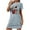 Dark Gray, variant on Women's Sleepwear Nightgowns for Women,Fashion Print Medium Length Dress Oversized Short Nightgown Fashion Chest Print Short Sleeve Nightdress,S-XXL