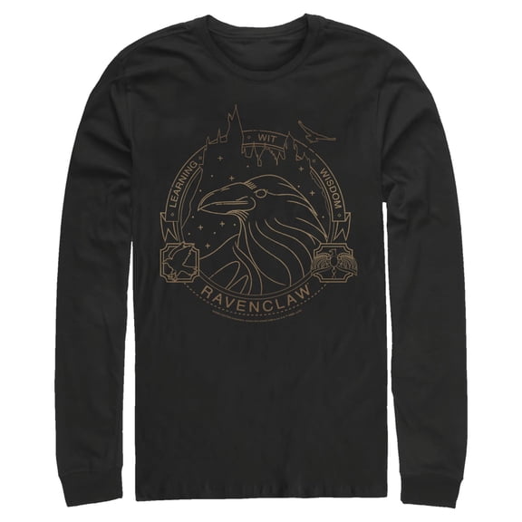 Mens Harry Potter Ravenclaw House Emblem Long Sleeve Shirt