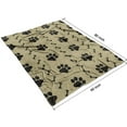 thumbnail image 4 of Paw Prints and Bones Blanket,Comfortable Soft Flannel Throw Blanket,All Season,Warm Lightweight Blankets for Sofa Bed Couch Living Room Chair,60"x80"(150x200cm), 4 of 4