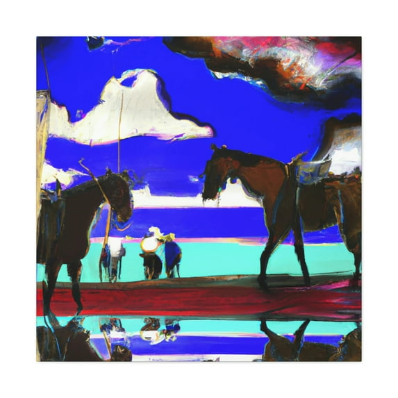 Grazing Horses' Joy - Canvas