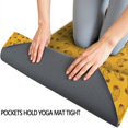 thumbnail image 3 of 74x26 Inch Yoga Towel, Sweat Absorbent Non-Slip Mat for Hot Yoga, Pilates & Fitness,Macaroni Yellow Line Monochrome Pattern, 3 of 5