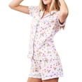 thumbnail image 3 of Set de pijama Zelbuck, pantalones cortos de playa Y2K Preppy Monkey para mujer, 3 of 5