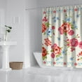 thumbnail image 2 of Pioneer Colorful Floral Shower Curtain for Bathroom Home Decor Bathtubs Waterproof Fabric Curtain with 12 Hooks 72x72in, 2 of 6