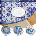 thumbnail image 4 of Floral Bohemian Round Table Cover Stretch Fit, 52-56 Inch Elastic Edge Cloth for Kitchen and Party Decor, 4 of 7
