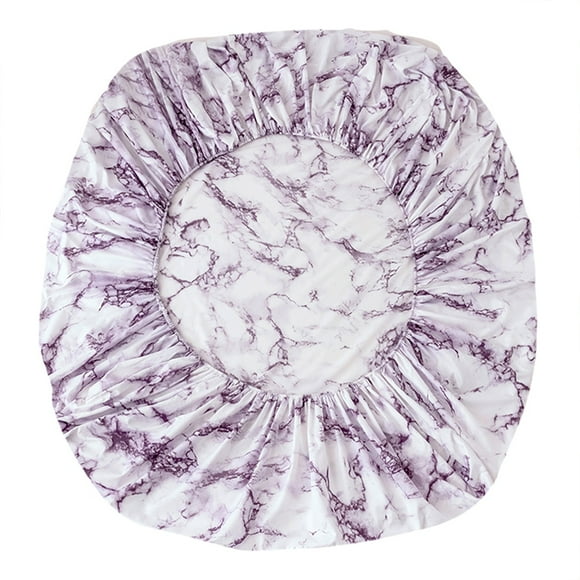 Luxurious Purple Marbled Polyester Fitted Sheet for UK-SK Mattresses, Ensuring Comfort & Style