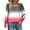 #011-Hot Pink, variant on Craaazy Shirts For Women Square Collar Pullover Winter Daily Printed Loose Long Sleeve Puff Sleeve Tops Casual Stretchy Blouse Womens Tops