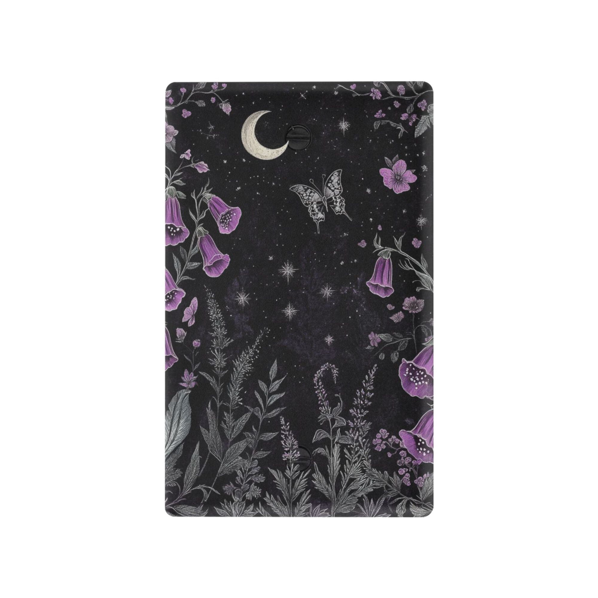 Yayeee Blank Wall Plate Cover 1-Gang 4.5"x2.7" Home Unused Decorative Outlet, Gothic Floral Print
