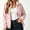 Pink, variant on KICILVS Womens Fuzzy Sherpa Fleece Jacket Zip Up Stand Collar Soft Lightweight Winter Outerwear Warm Cozy Coat