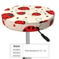 thumbnail image 2 of Uemuo Red Ladybug Pattern Round Bar Stool Seat Covers Washable Stool Cushion Slipcover Elastic Bar Chair Covers-14 inch, 2 of 7