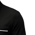 thumbnail image 6 of LEAVINGSUO Men's Stand Collar Long Sleeve Shirt Casual Loose Fitting Sports Breathable Top Black S, 6 of 6