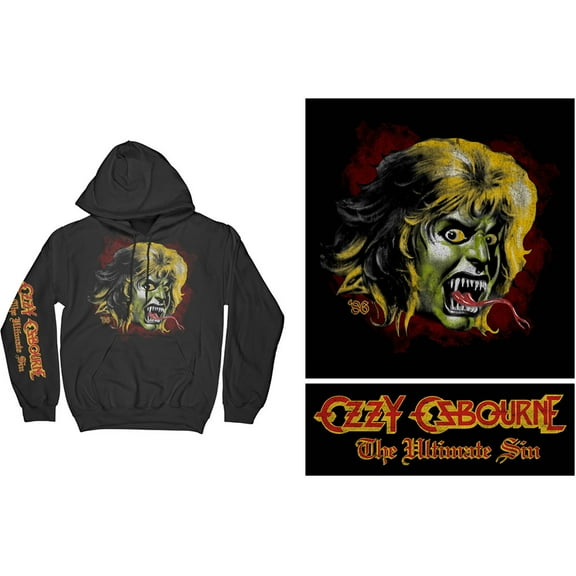 Ozzy Osbourne Unisex Pullover Hoodie Sweatshirt Ozzy Demon (Small)