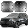 thumbnail image 1 of Saiise Anchor Black Tartan Plaid for Foldable Car Sun Shades (2-Pack) Offer Sun Protection with an Easy-fold Design for Convenient Windshield Shading-Small, 1 of 6